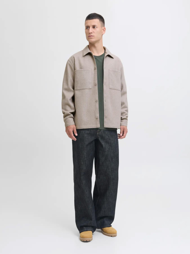 Surchemise jjjerry beige homme - Jack & Jones