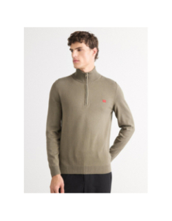 Sweat à col zippé san quintus kaki  homme - Hugo