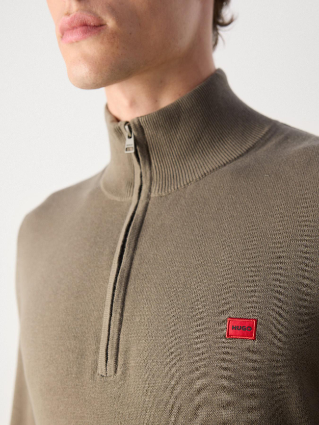 Sweat à col zippé san quintus kaki  homme - Hugo