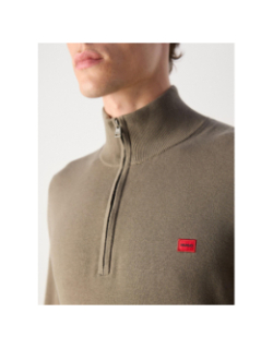 Sweat à col zippé san quintus kaki  homme - Hugo
