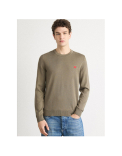 Pull fin san cassius-c1 badge kaki homme - Hugo