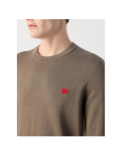 Pull fin san cassius-c1 badge kaki homme - Hugo