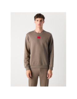 Sweat à col rond diragol kaki homme - Hugo