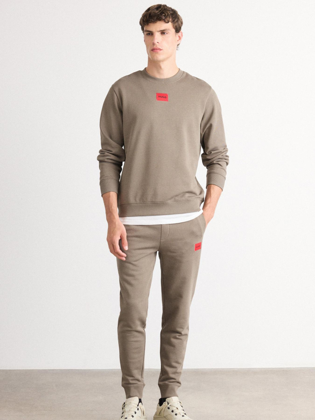 Sweat à col rond diragol kaki homme - Hugo