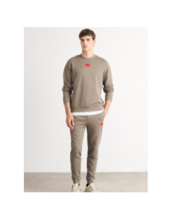 Sweat à col rond diragol kaki homme - Hugo