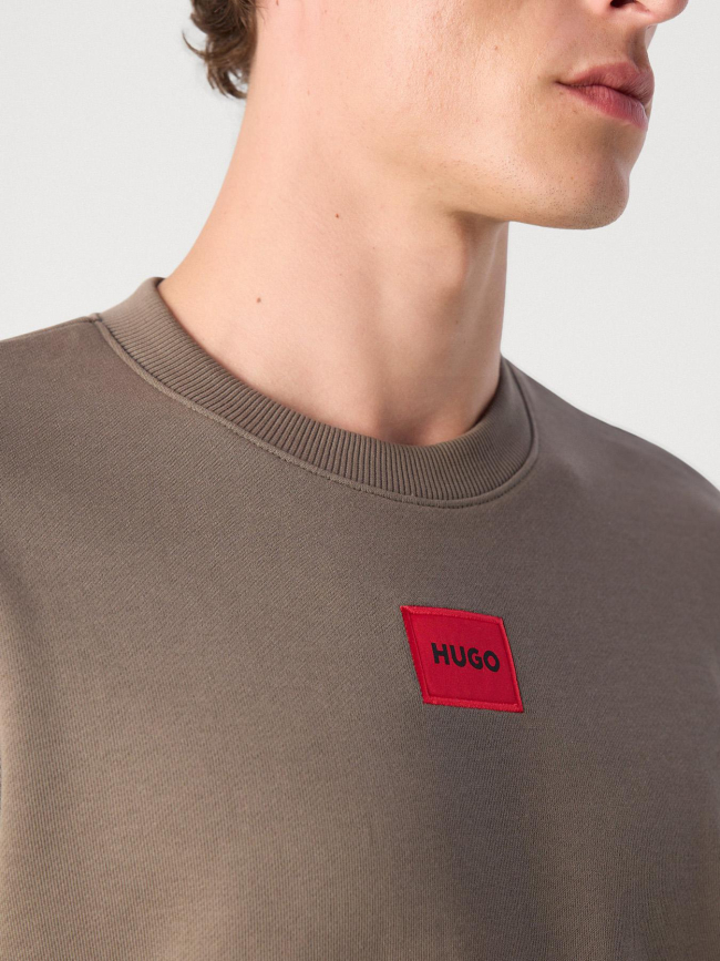 Sweat à col rond diragol kaki homme - Hugo