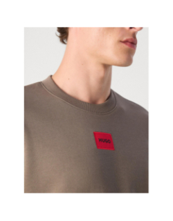 Sweat à col rond diragol kaki homme - Hugo