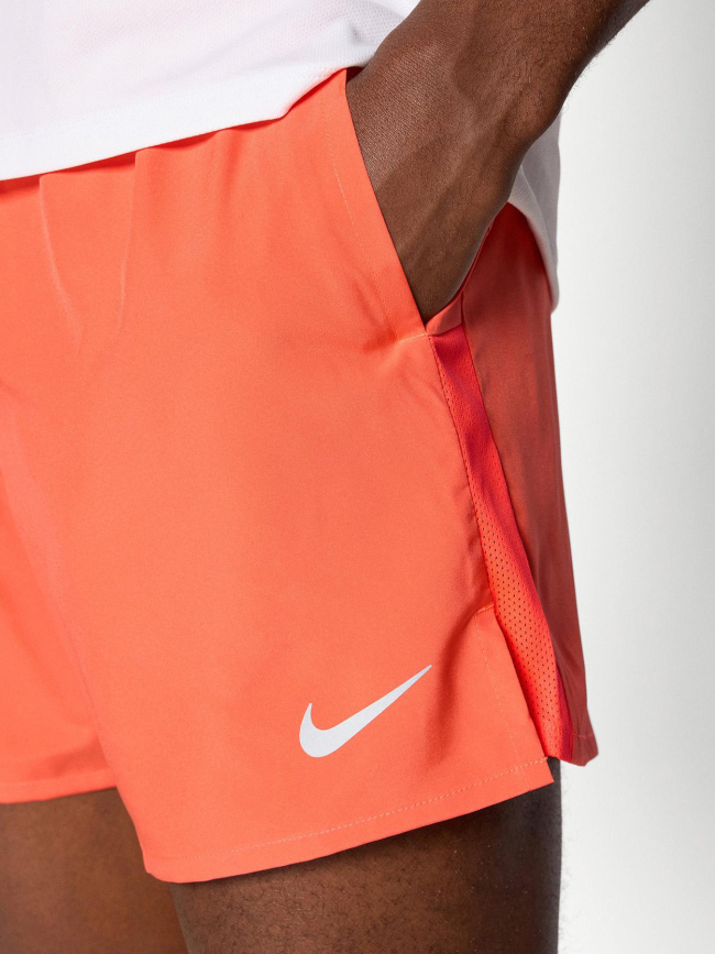 Short de running df challenger 5bf orange homme - Nike