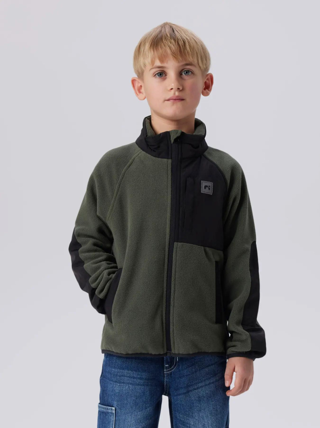 Veste polaire sherpa nkmmyles vert enfant - Name It