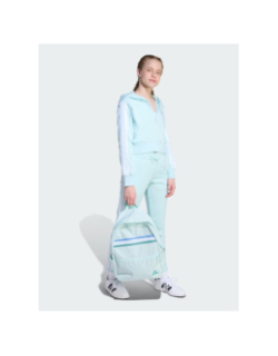 Sweat-crop à capuche zippé 3s ft bleu clair fille - Adidas