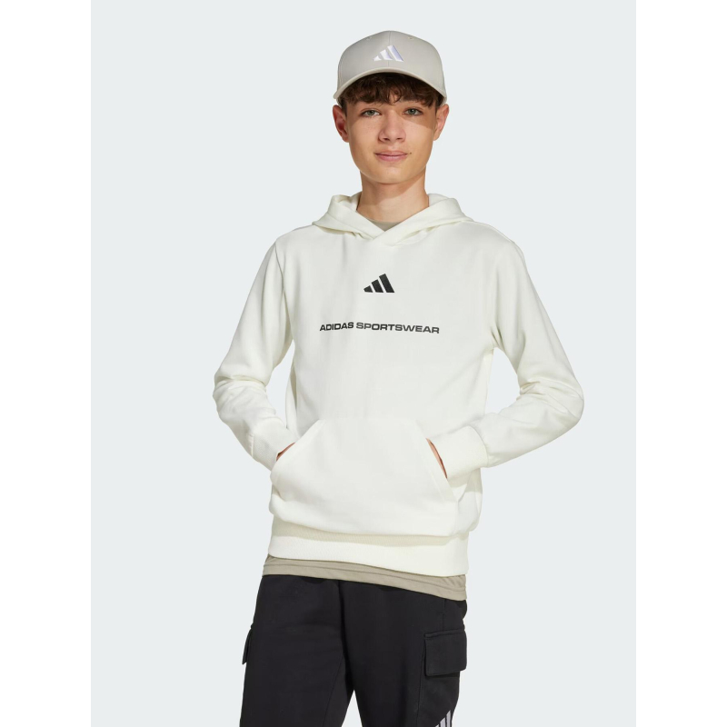 Sweat à capuche b fl hd écru enfant - Adidas