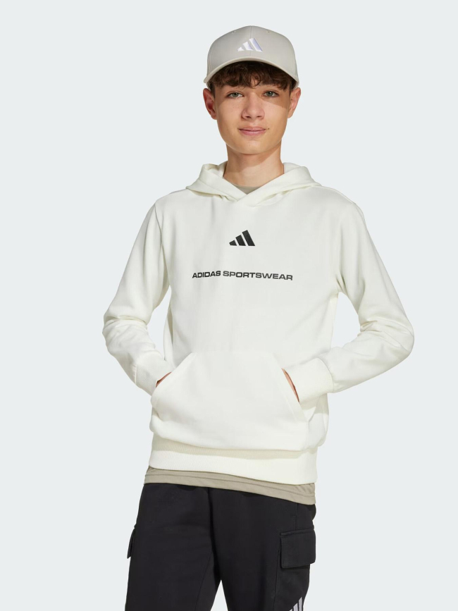 Sweat à capuche b fl hd écru enfant - Adidas