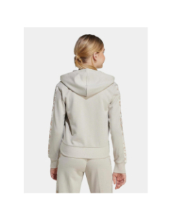 Sweat à capuche zippé anml 3s ft beige fille - Adidas