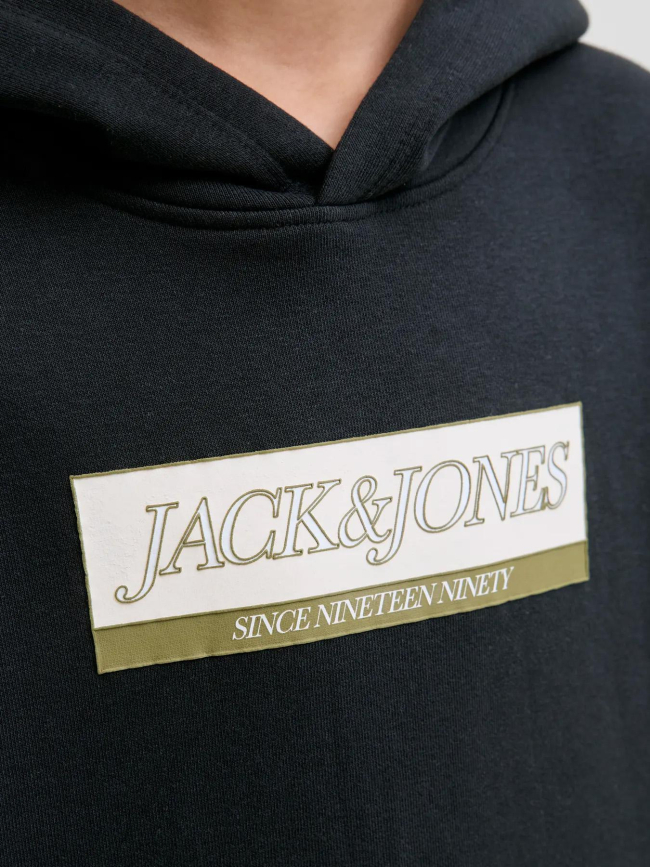Sweat à capuche jorinwood noir homme - Jack & Jones