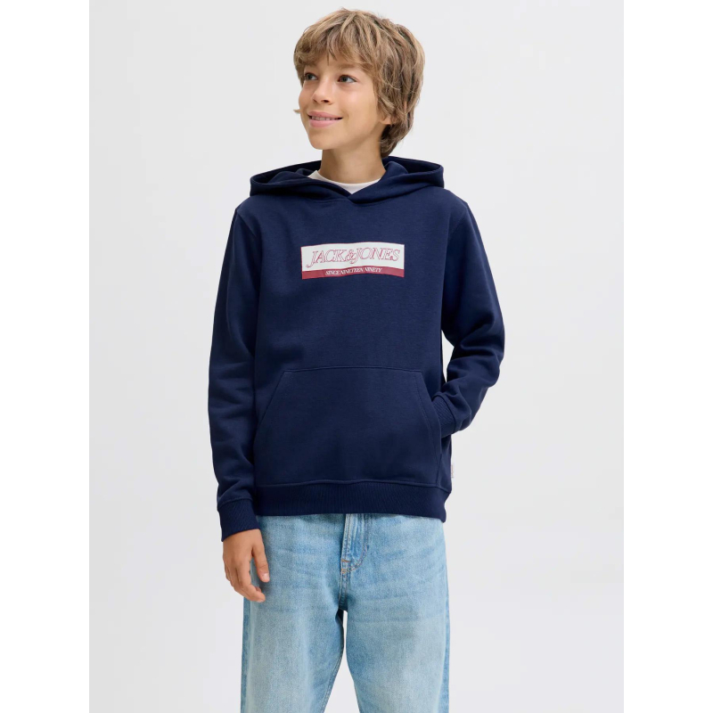 Sweat à capuche jorinwood bleu marine garçon - Jack & Jones