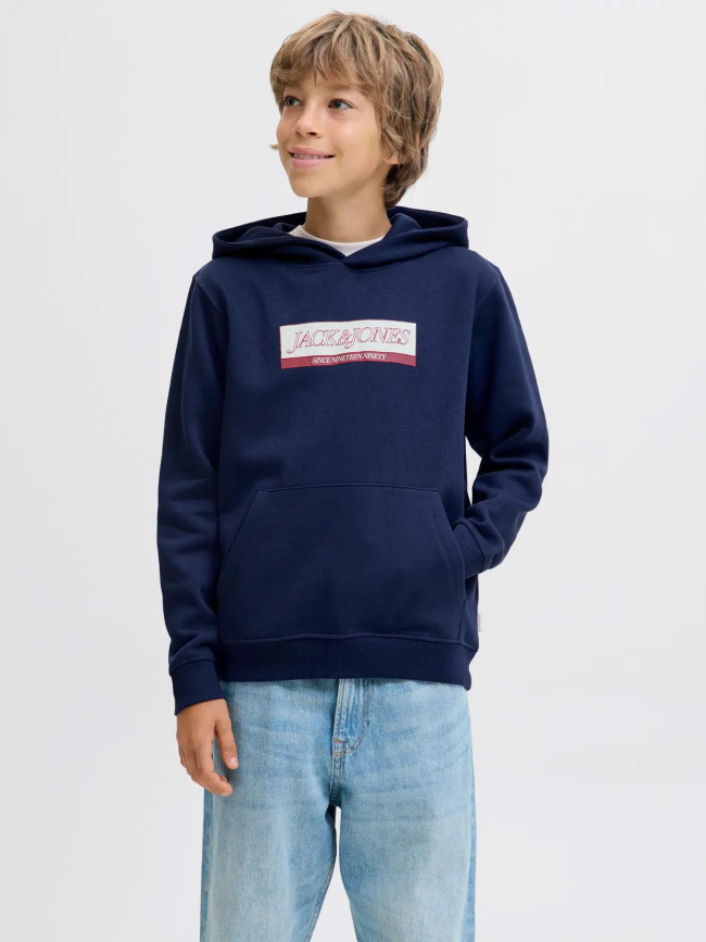 Sweat à capuche jorinwood bleu marine garçon - Jack & Jones