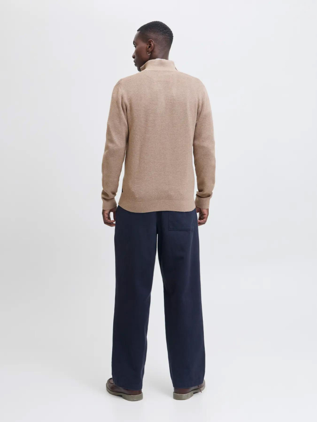 Cardigan zippé jprccmilano beige homme - Jack & Jones