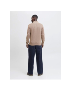 Cardigan zippé jprccmilano beige homme - Jack & Jones