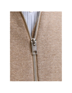 Cardigan zippé jprccmilano beige homme - Jack & Jones