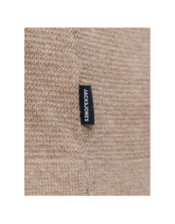 Cardigan zippé jprccmilano beige homme - Jack & Jones