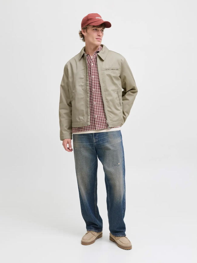 Veste matelassée jornorrebro beige homme - Jack & Jones