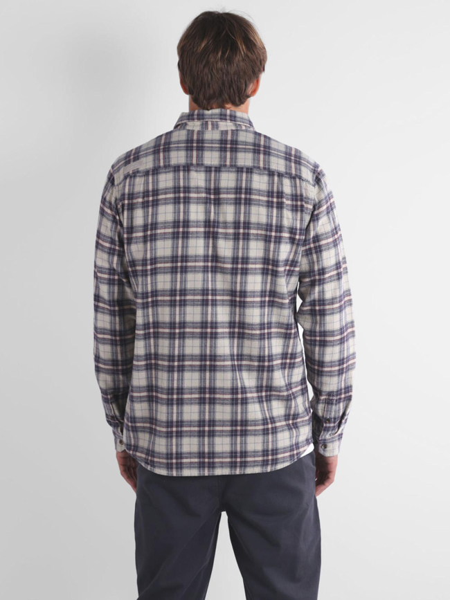 Chemise à carreaux tissé cliff beige homme - Oxbow