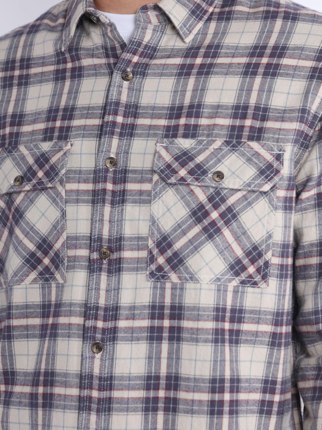 Chemise à carreaux tissé cliff beige homme - Oxbow