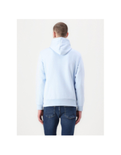 Sweat à capuche molleton bleu ciel homme - Lacoste