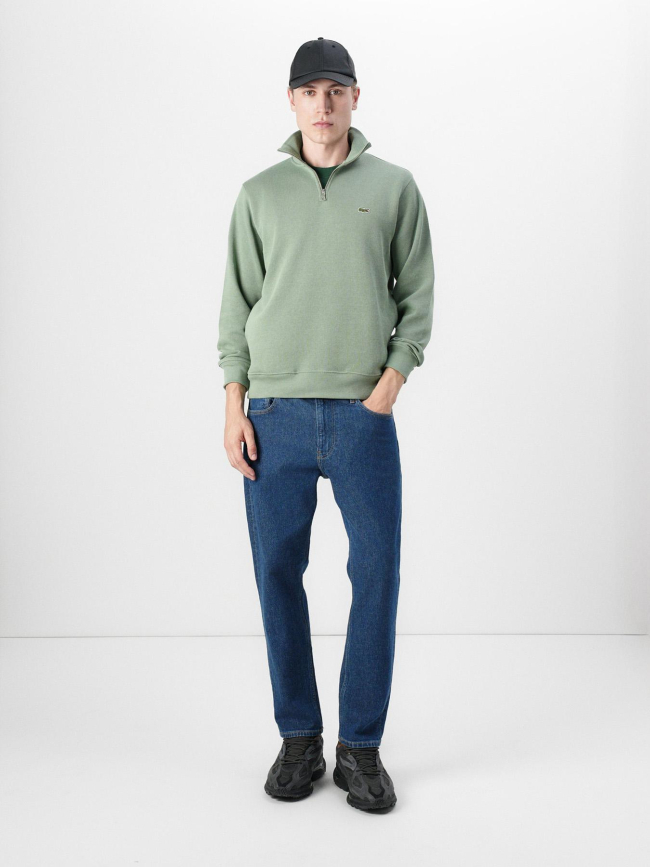 Sweat à col zippé vert homme - Lacoste