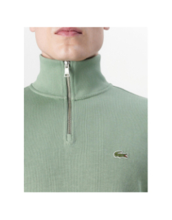 Sweat à col zippé vert homme - Lacoste