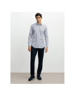 Chemise à manches longues floral mindy bleu homme - Izac