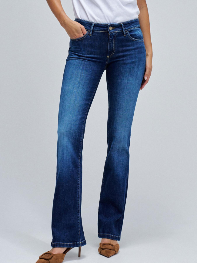 Jean wonder push up bootcut bleu marine femme - Salsa