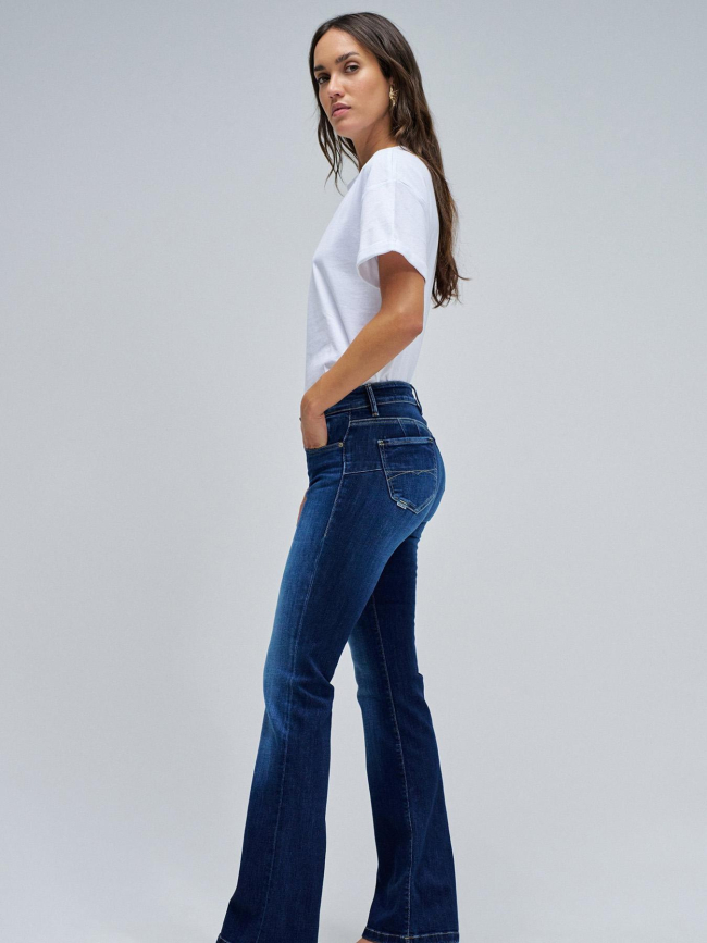 Jean wonder push up bootcut bleu marine femme - Salsa