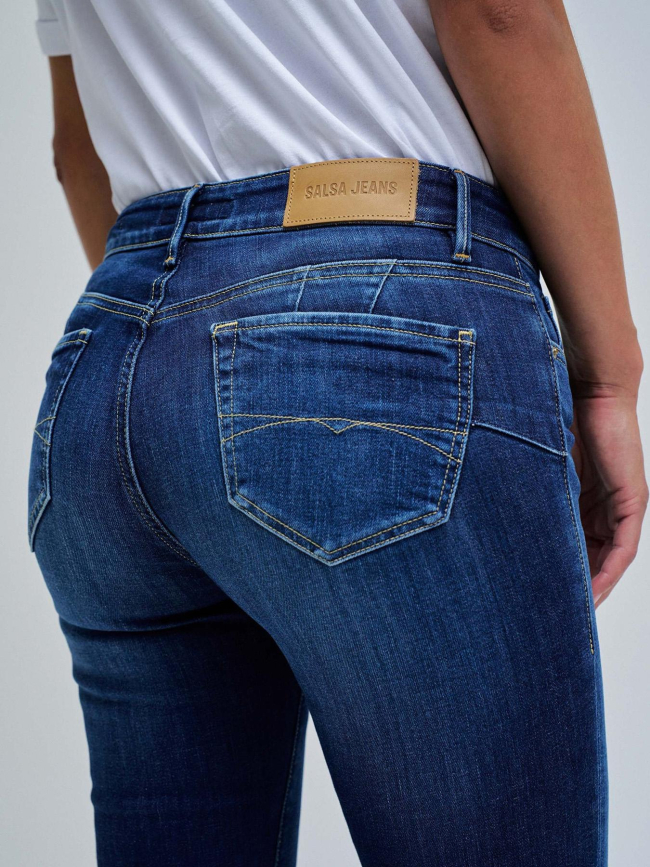 Jean wonder push up bootcut bleu marine femme - Salsa