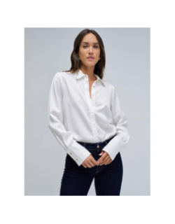 Chemisier à boutons dorés blanc femme - Salsa