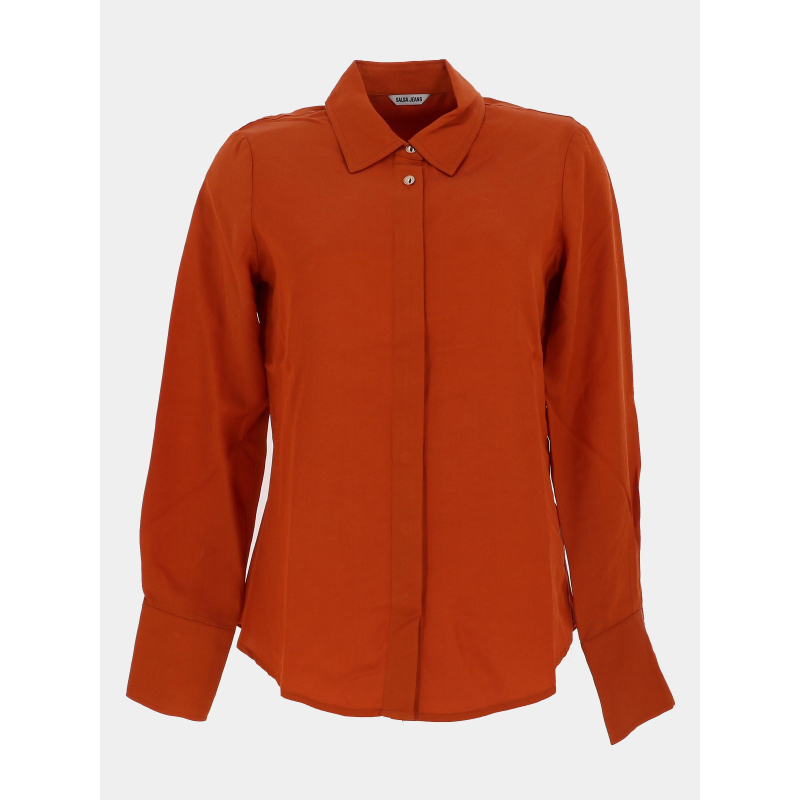Chemisier à boutons dorés orange femme - Salsa