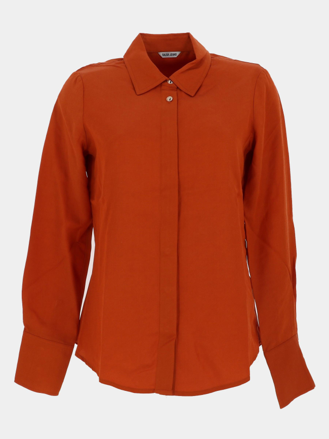 Chemisier à boutons dorés orange femme - Salsa