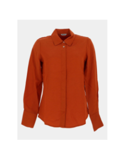 Chemisier à boutons dorés orange femme - Salsa