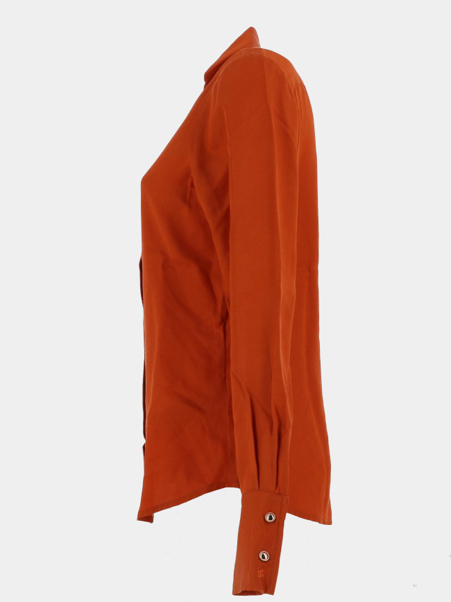 Chemisier à boutons dorés orange femme - Salsa