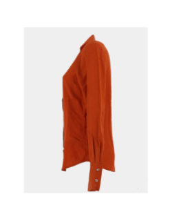 Chemisier à boutons dorés orange femme - Salsa