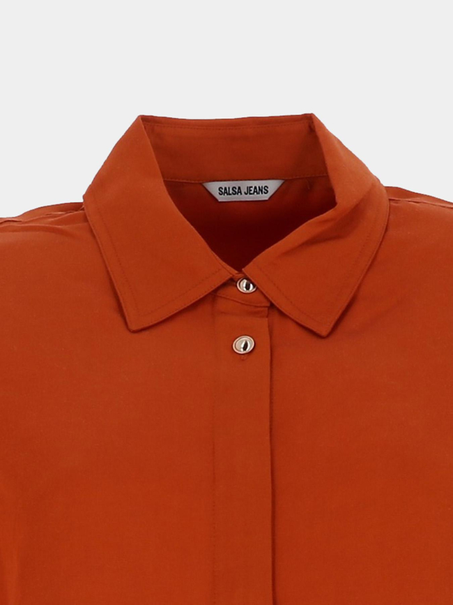Chemisier à boutons dorés orange femme - Salsa