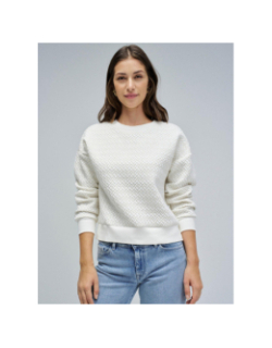 Sweat à motifs jacquard brillant blanc femme - Salsa