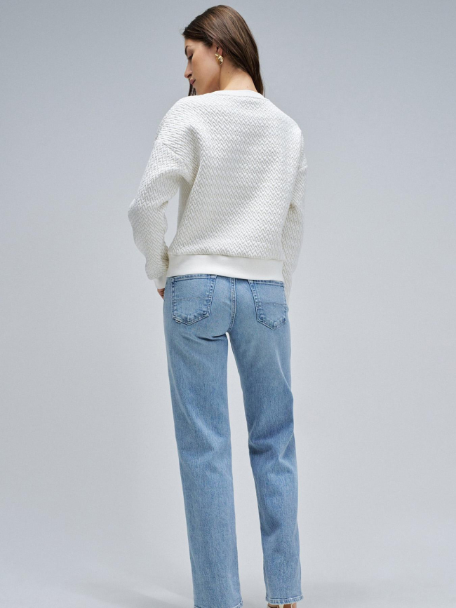 Sweat à motifs jacquard brillant blanc femme - Salsa