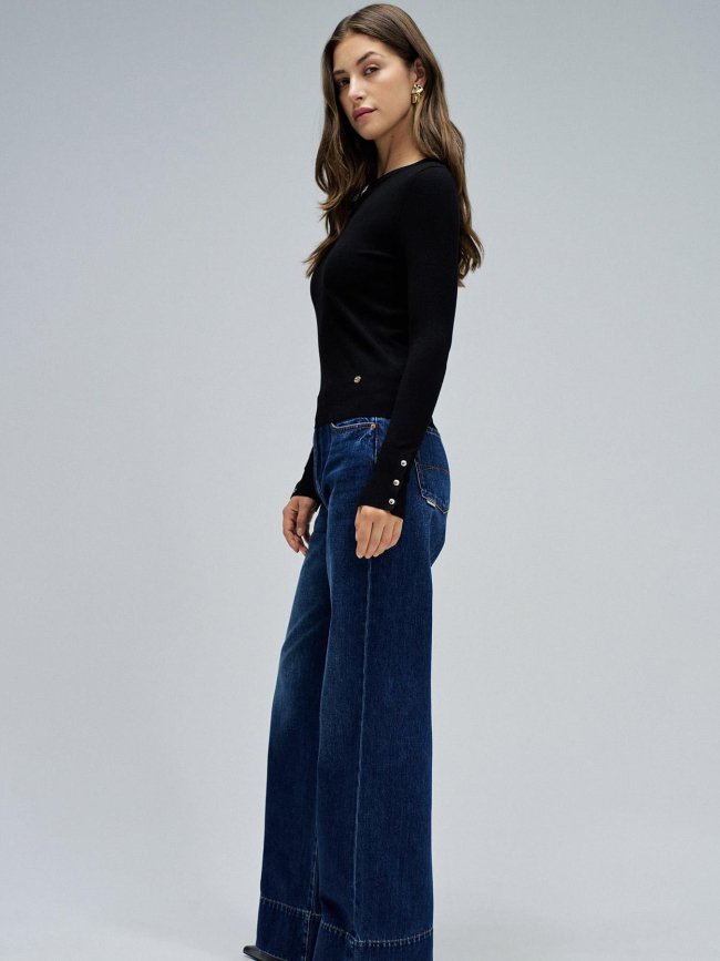 Pull slim à manches longues basic noir femme - Salsa