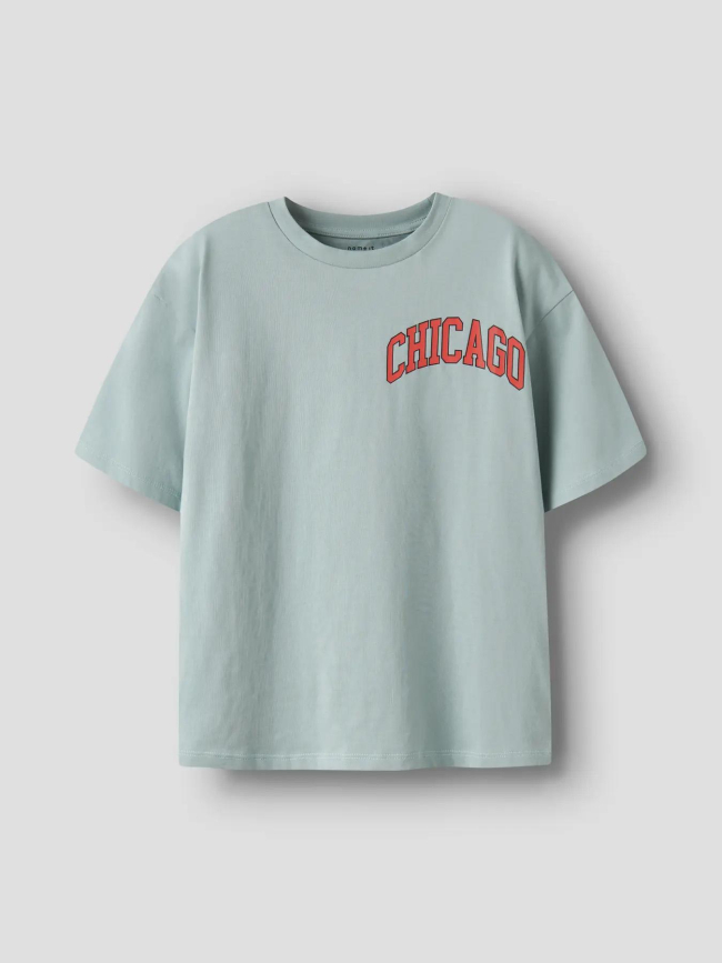 T-shirt à manches courtes chicago nkmnoa vert enfant - Name It