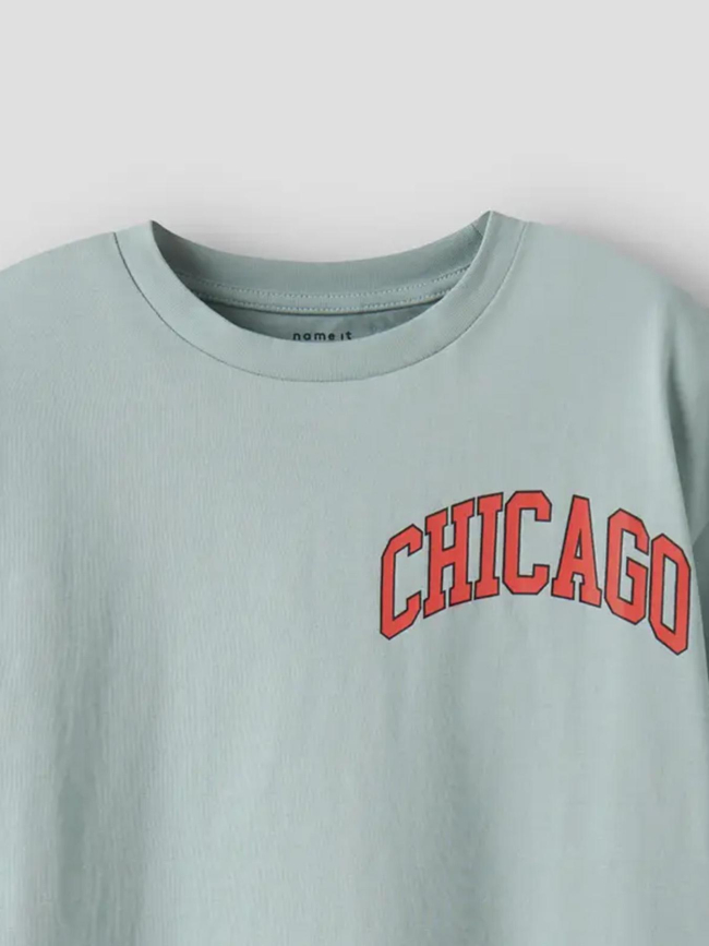 T-shirt à manches courtes chicago nkmnoa vert enfant - Name It
