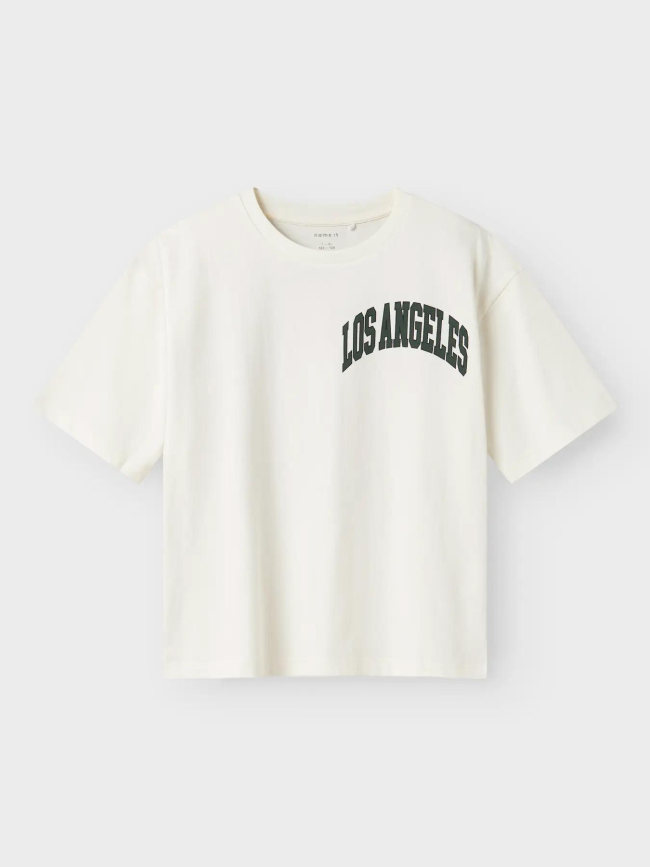 T-shirt à manches courtes los angeles nkmnoa blanc enfant - Name It