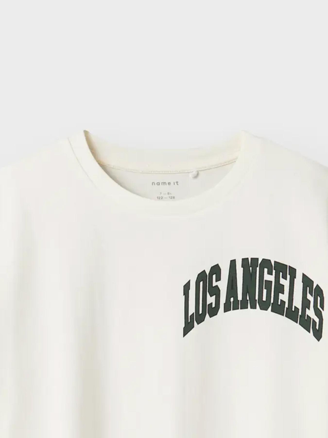 T-shirt à manches courtes los angeles nkmnoa blanc enfant - Name It