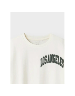 T-shirt à manches courtes los angeles nkmnoa blanc enfant - Name It