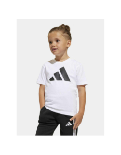 T-shirt à manches courtes lk bl tee 160 blanc enfant - Adidas